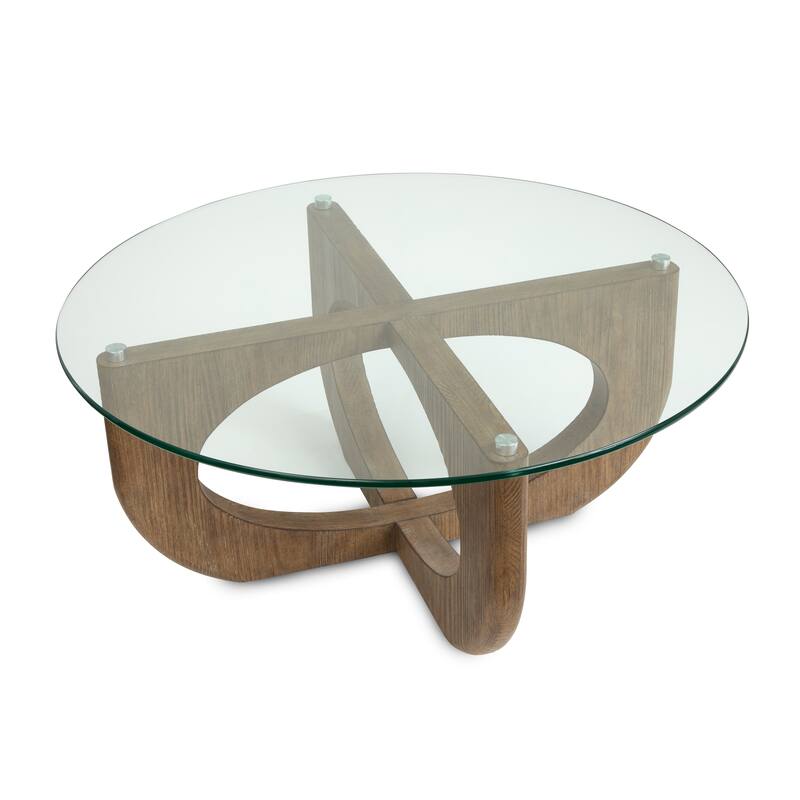 Magnussen Home Lainey Almond Round Cocktail Table - 40''W x 40''D x 17''H