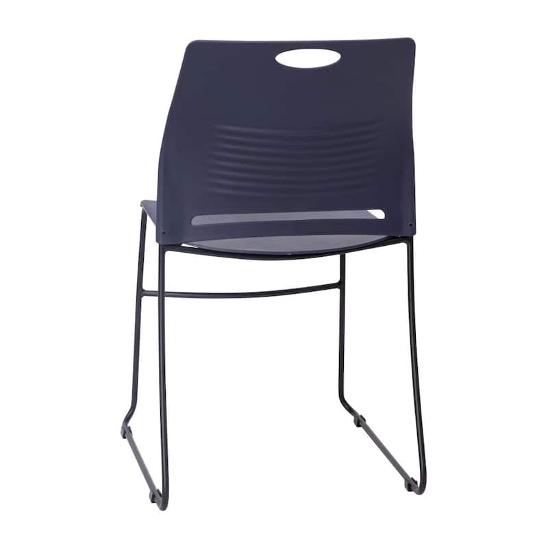 Commercial 660 LB. Capacity Plastic Steel Sled Base Stack Chairs - 5 Pack