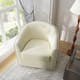Modern Swivel Barrel Chair with Nailhead Trim