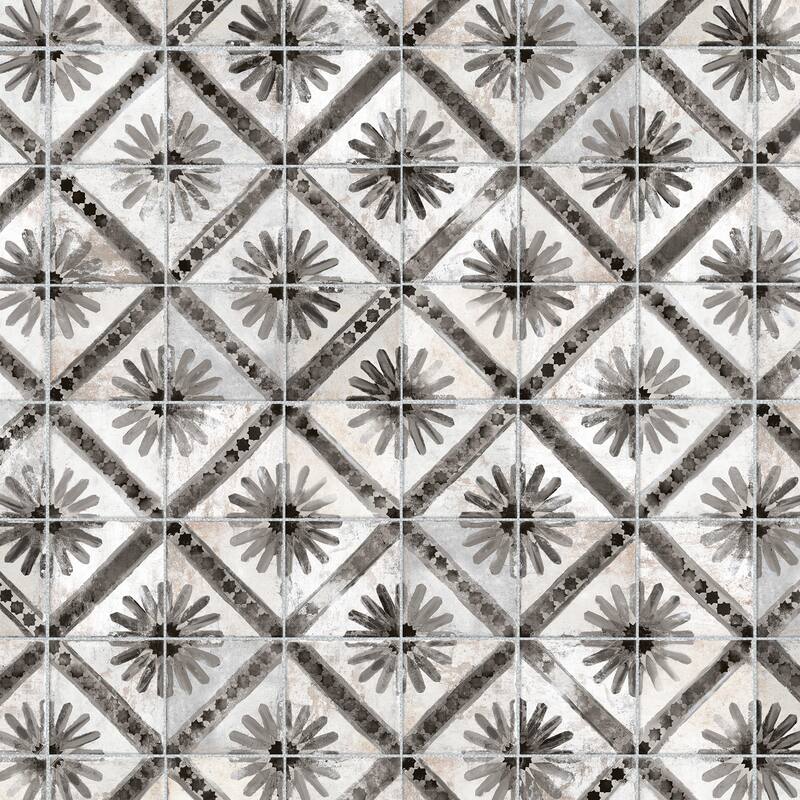 Merola Tile Harmonia Kings Marrakech Black 13" x 13" Ceramic Floor and Wall Tile