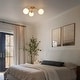 preview thumbnail 15 of 20, 6-Light Brass Semi-Flush Mount Ceiling Light with Opal Glass Shades - 24.2-in W x 9.05-in H