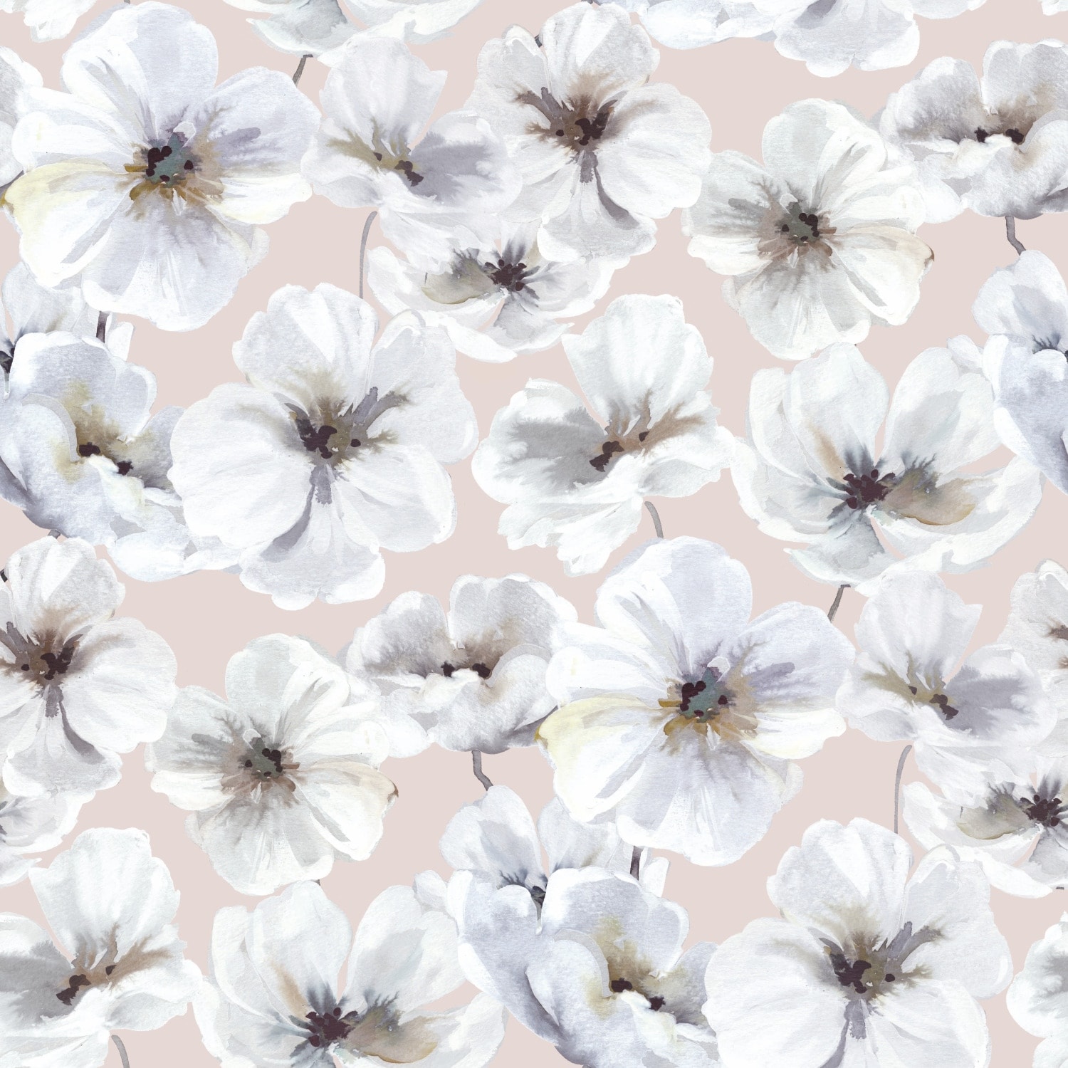 Tamara Day Blush Hawthorn Blossom Peel and Stick Wallpaper Pink By Roommates