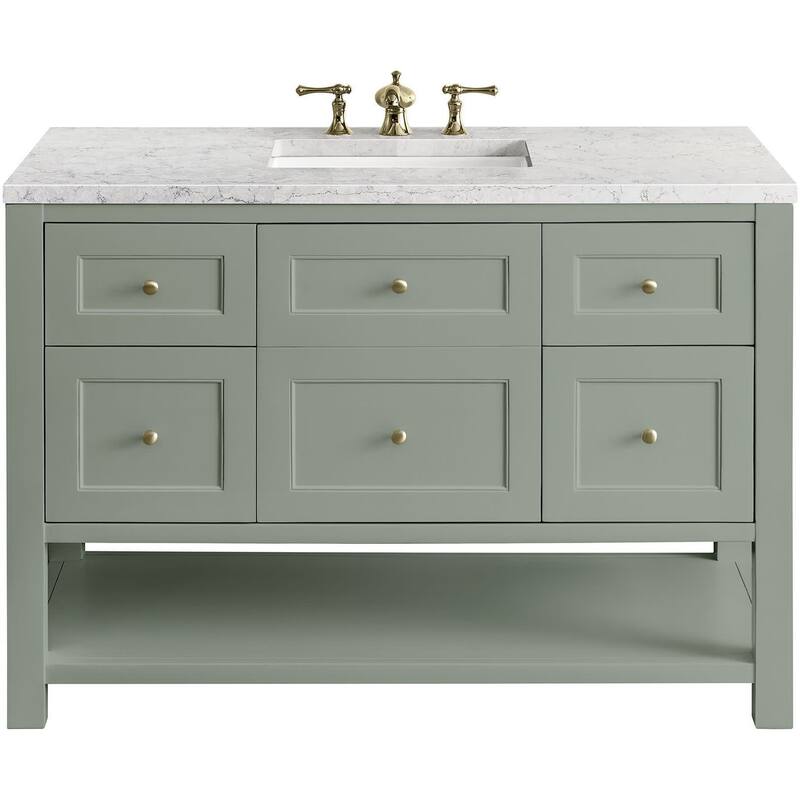 James Martin Vanities 330-V48-FEJP Breckenridge 48" Free Standing - Smokey Celadon