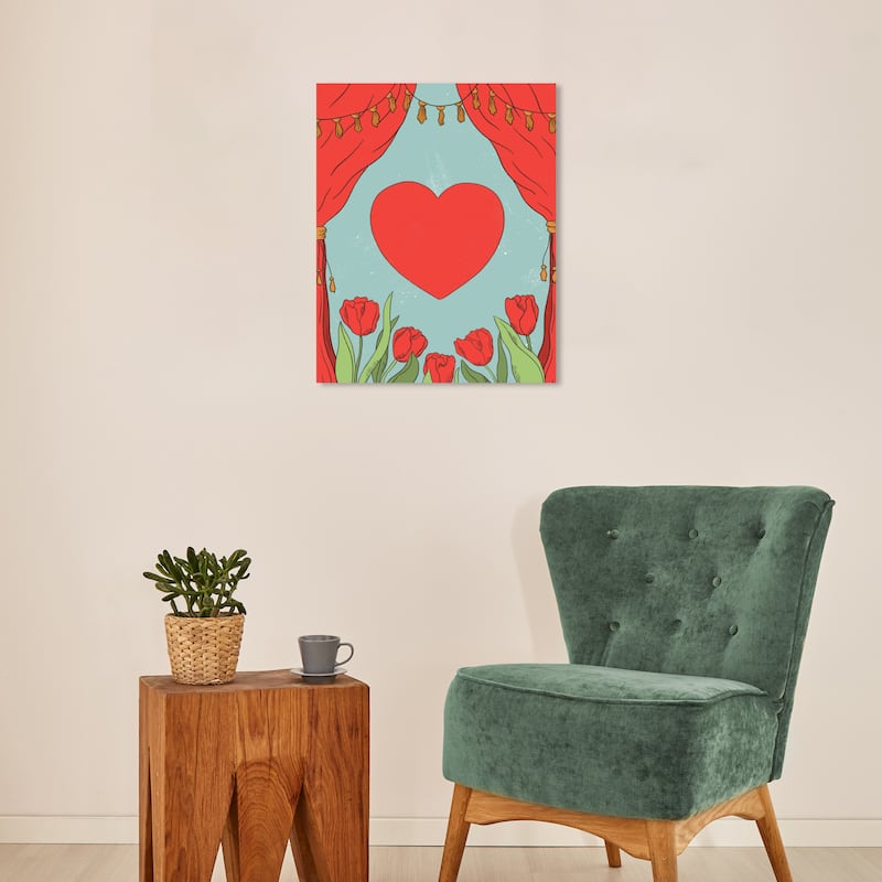 Wynwood Studio Canvas Floral and Botanical Love in the Bedchamber Red Modern & Contemporary Wall Art Canvas Print - 16 x 20