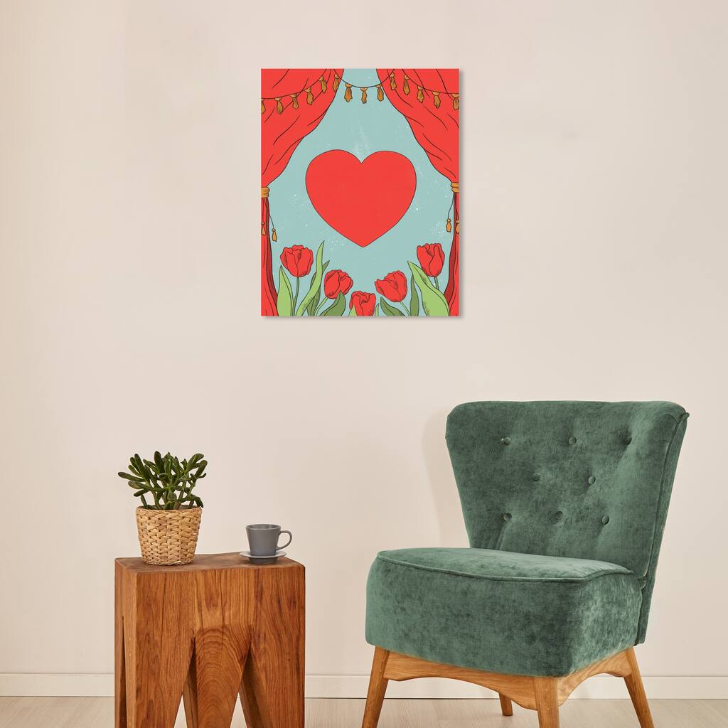 Wynwood Studio Canvas Floral and Botanical Love in the Bedchamber Red Modern & Contemporary Wall Art Canvas Print