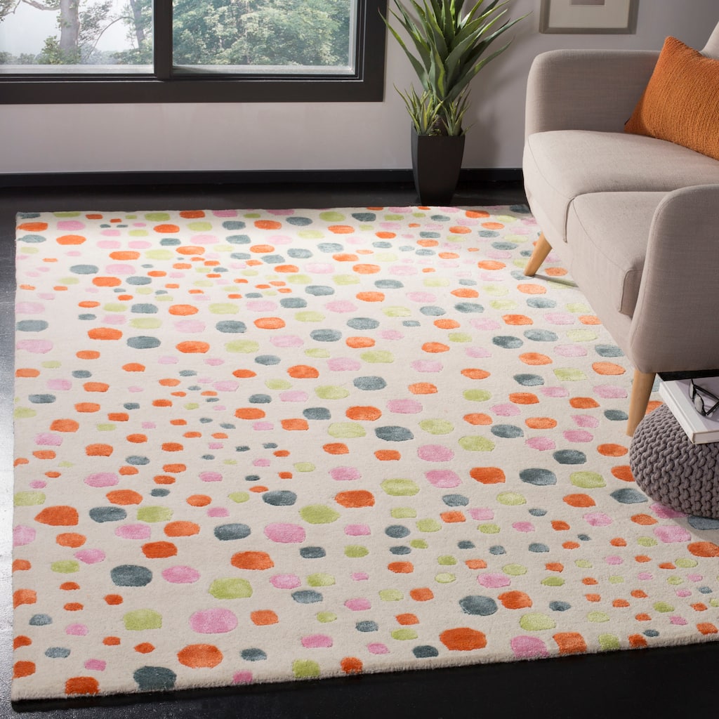 SAFAVIEH Handmade Soho Kati Polka Dots N.Z. Wool Rug