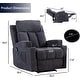 preview thumbnail 33 of 31, Manual Recliner Massage and Heating Chair Sofa with 2 Cup Holders Breathable Fabric