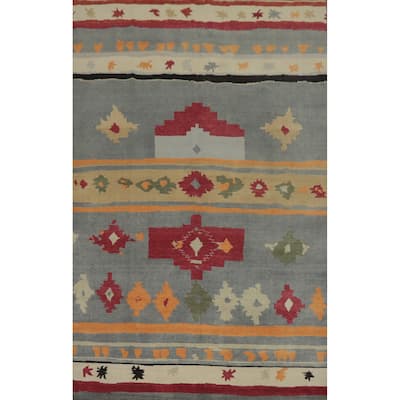 Vegetable Dye Wool Gabbeh Turkish Area Rug Handmade Wool Carpet - 13' 5'' X 8' 11''