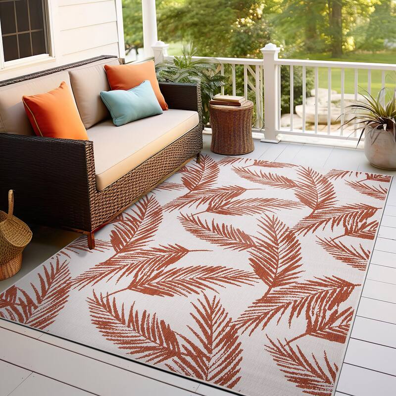 World Rug Gallery Nature Inspired Floral Indoor/Outdoor Area Rug