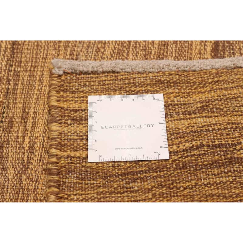 ECARPETGALLERY Flat-Weave Ankara FW Brown Wool Kilim - 8'0 x 10'8