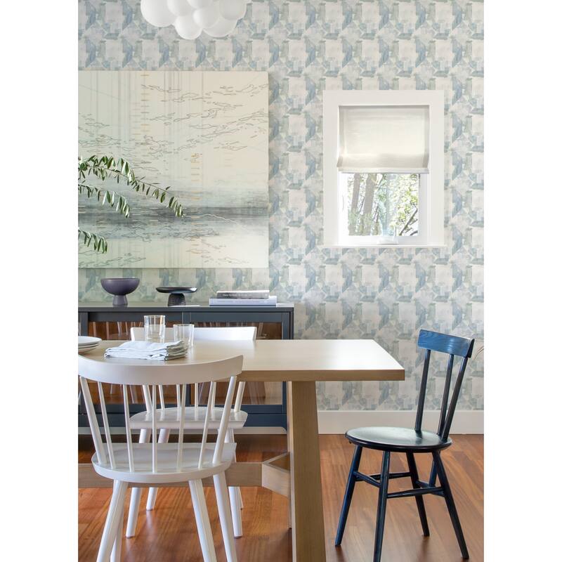 A-Street Prints Perrin Blue Gem Geometric Wallpaper