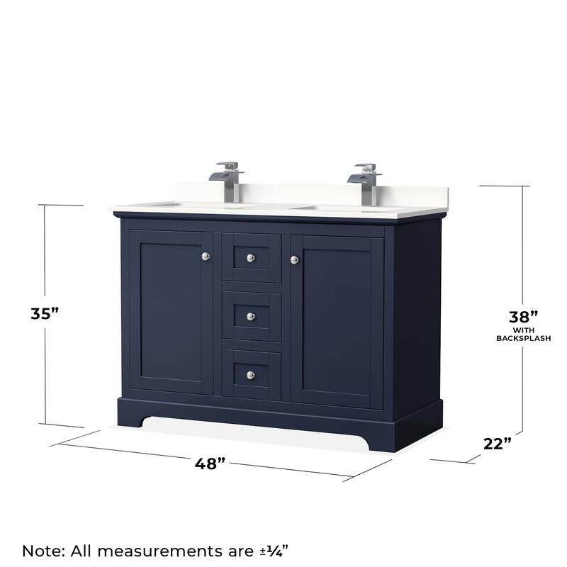 Wyndham Collection WCV232348D-QTZ-UNSM46 Avery 48" Free Standing