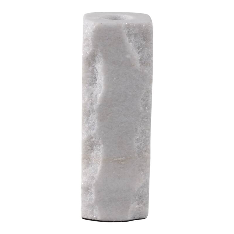 Marble Stone Candle Holder Cylindrical Taper Sleek Sculptural Design