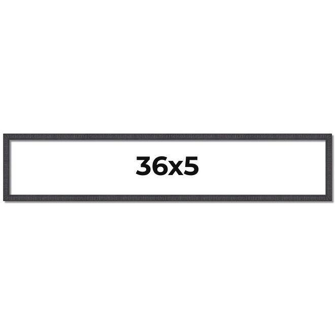 36x5 Frame Brown Solid Wood Picture Frame - Complete Modern Photo