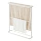 preview thumbnail 1 of 11, Yamazaki Home Bath Towel Hanger, Steel, Holds towels up to 24.5" x 58", Holds 2.2 lbs - L 5.91 x W 25.59 x H 29.53 inches White