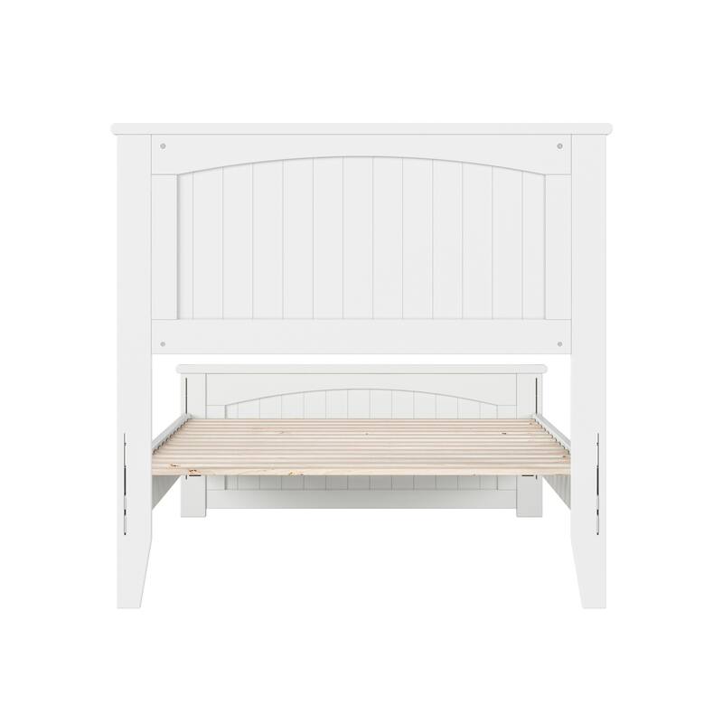 Naples Solid Wood Low Profile Platform Bed with Matching Footboard