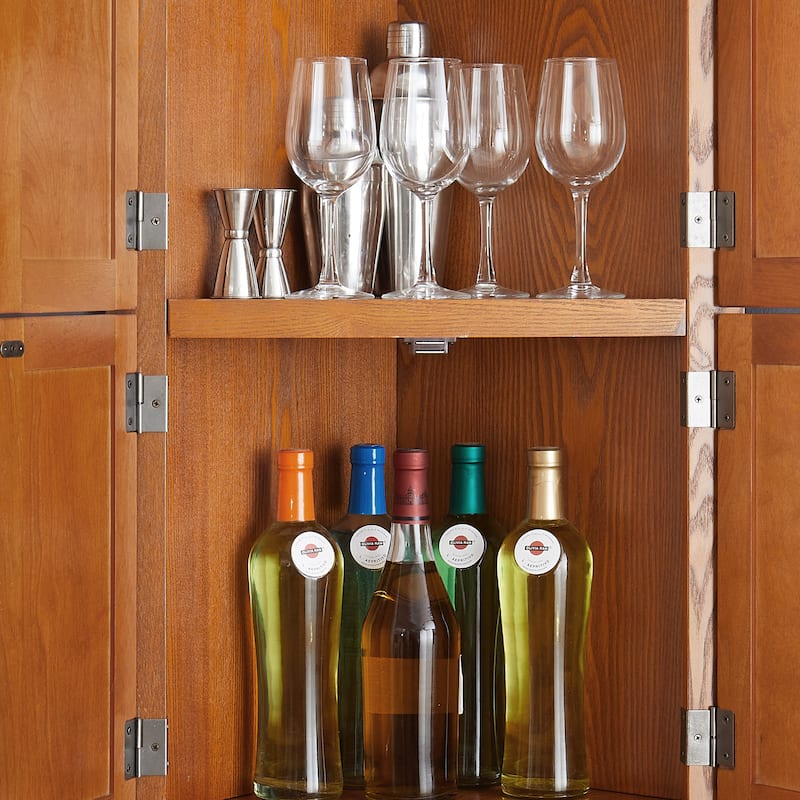 4-Tier 72" Corner Kitchen Pantry Storage Cabinet with 8 Doors Tall Storage Cabinet, Corner Cabinet and Shelves