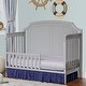 preview thumbnail 7 of 7, HomeRoots Gray Solid and Manufactured Wood Standard Four In One Convertible Crib - 56