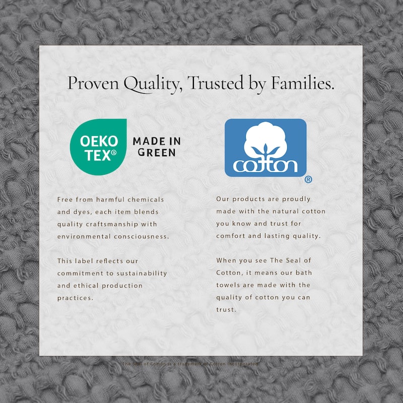 Linery & Co. 100% Cotton Reversible Honeycomb Waffle / Percale Duvet Cover Set