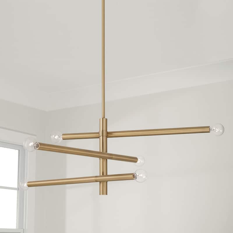Reece 6-Light Chandelier - 34"W x 10.25"H