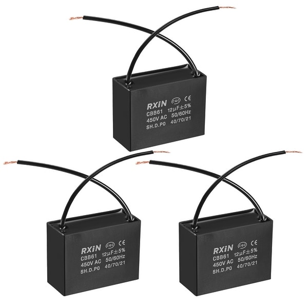 Black Metallized Polypropylene Running Capacitor 250VAC 12UF CBB61 50//60Hz