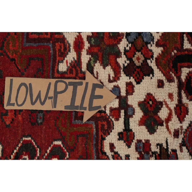 Hand Knotted Oriental 100% Wool Carpet Traditional Medallion Red Heriz Area Rug - 12' 7'' X 9' 11''
