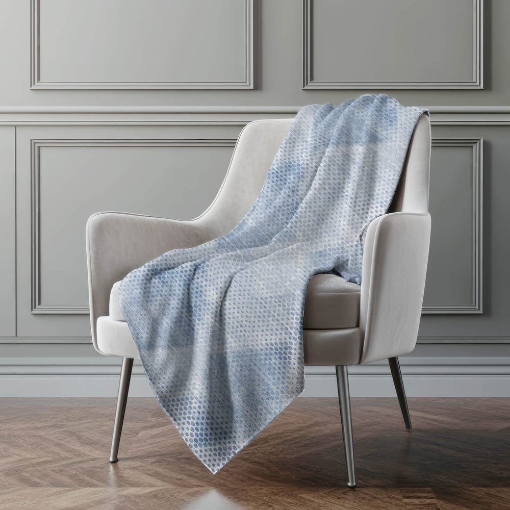 Premium Machine Washable Modern Diamonds Sherpa Throw Blanket