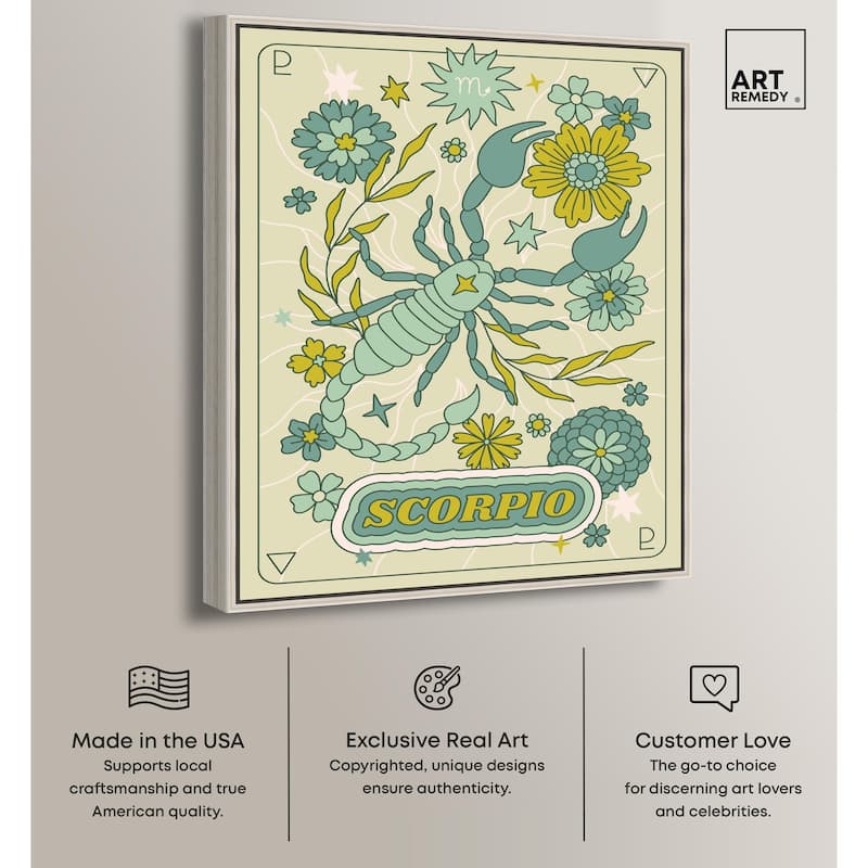 Scorpio Stars Card Canvas by Art Remedy