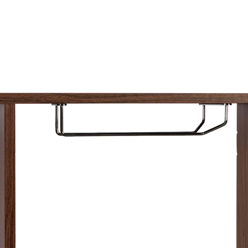 Wall Mounted 3 Tier Wine Rack,Storage Rack with Wine Glass Holder