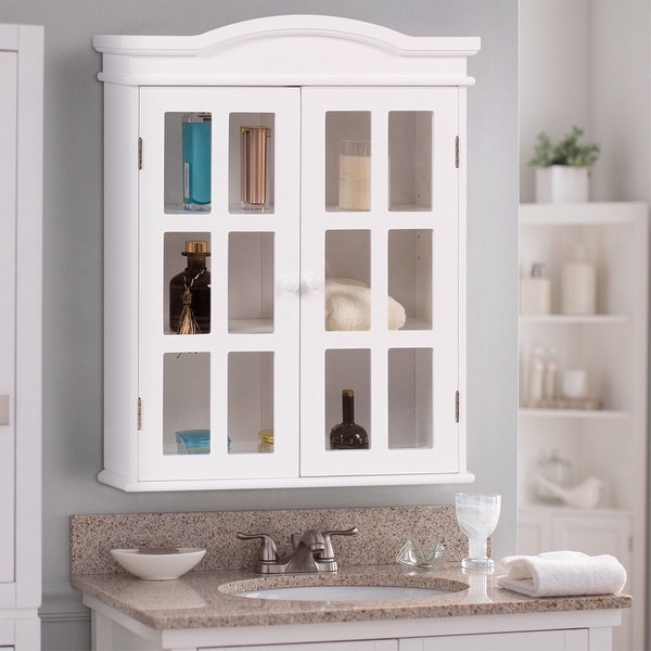 Shop Costway Wall-Mount Bathroom Storage Cabinet Medicine ...