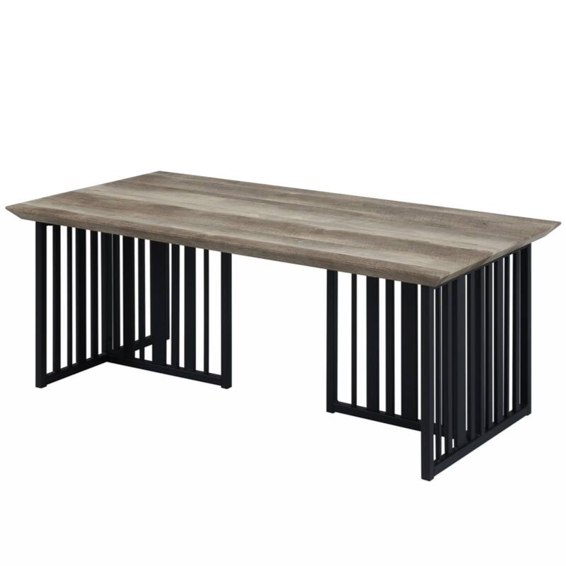 Zudora Coffee Table, Antique Oak & Black Finish