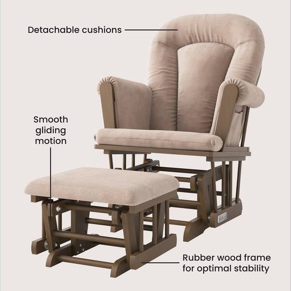 Child Craft Tranquil Glider Rocker and Ottoman Set On Sale Bed