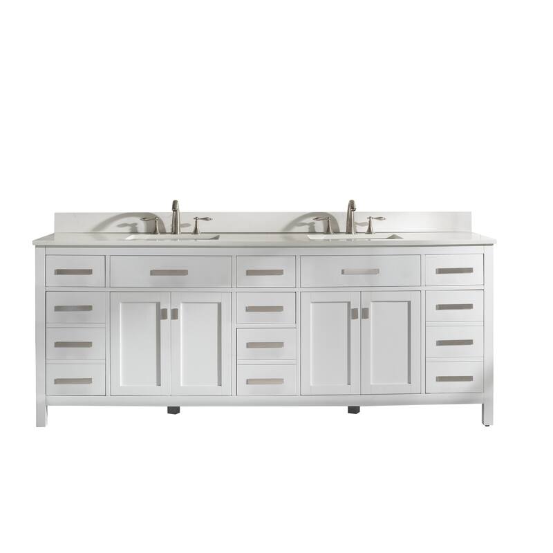 Valentino 84" Double Vanity in White