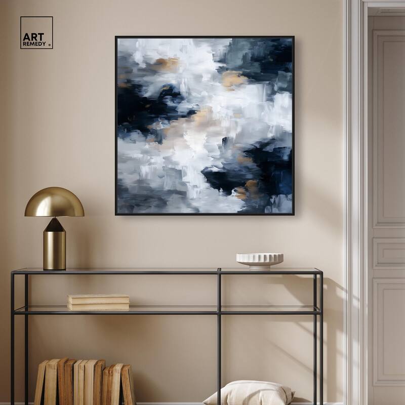 Midnight and Ivory II Canvas by Art Remedy