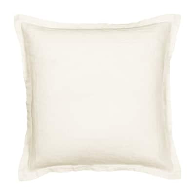 KAF Home Washed Linen with Flange Decorative Pillow 20" x 20"