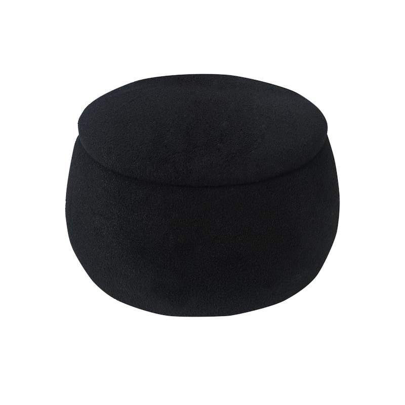 Adeco Storage Ottoman 23" Velvet Coffee Table for Living Room Bedroom