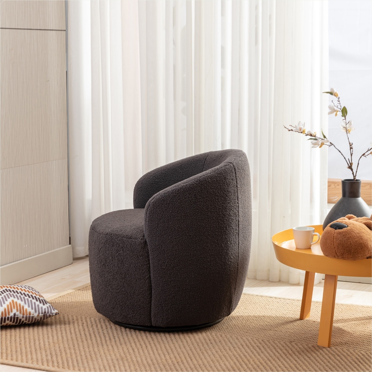 Jeremiah swivel shop barrel chair