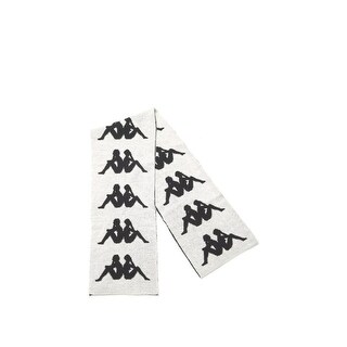 Shop Faith Connexion Mens Black White Kappa Logo Scarf Wool Blend