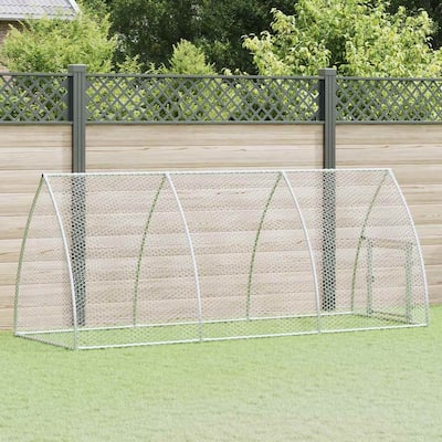 vidaXL Chicken Cage Silver 39.4"/118.1"/236.2"/x41.3"x47.2" Galvanized Steel