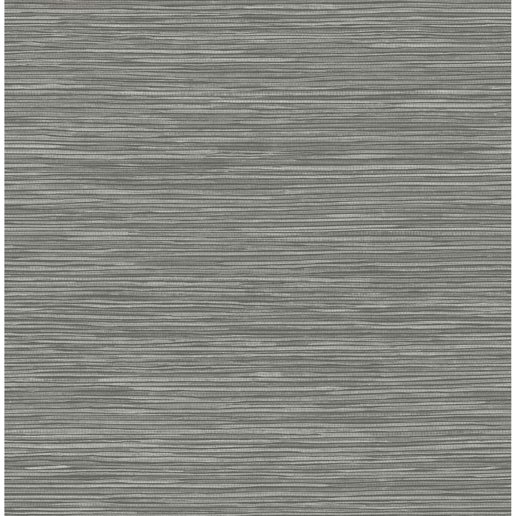 Advantage Alton Grey Faux Grasscloth Wallpaper