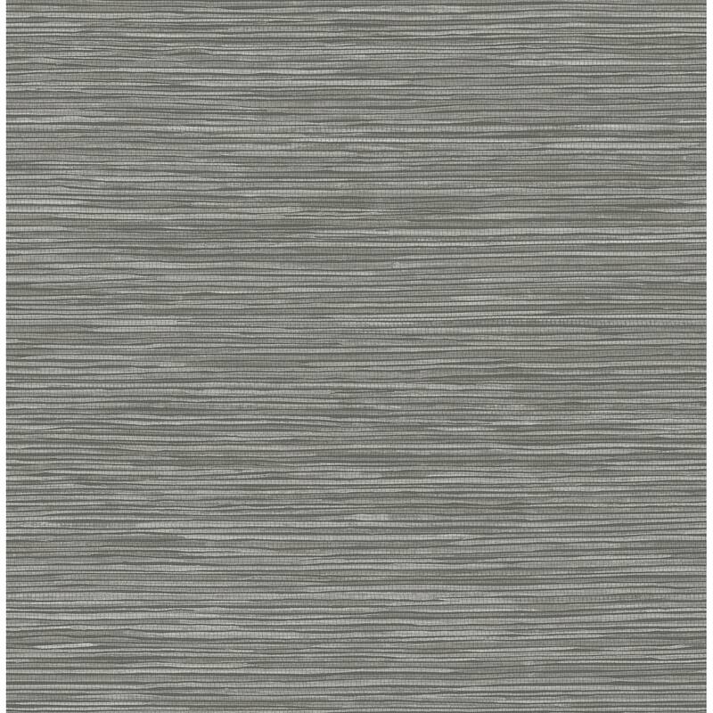 Advantage Alton Grey Faux Grasscloth Wallpaper