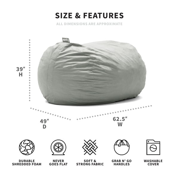 big joe fuf bean bag with removable cover