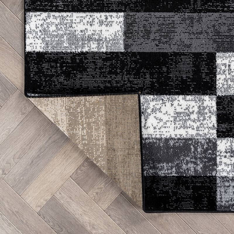 World Rug Gallery Modern Abstract Grid Area Rug
