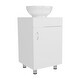 preview thumbnail 3 of 7, Tacna 18" Wide Free Standing One Door Vanity, With Vessel Porcelain Sink, Bathroom Storage