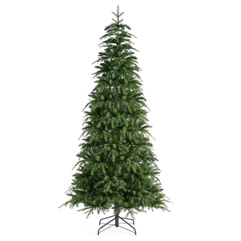 Glitzhome 7.5FT/9FT/11FT/15FT Pre-Lit Green Slim Fir Artificial Christmas Tree with Remote Control
