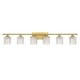 preview thumbnail 15 of 16, Acroma 6-light Modern Statement Crystal Bathroom Vanity Light - 45 inches