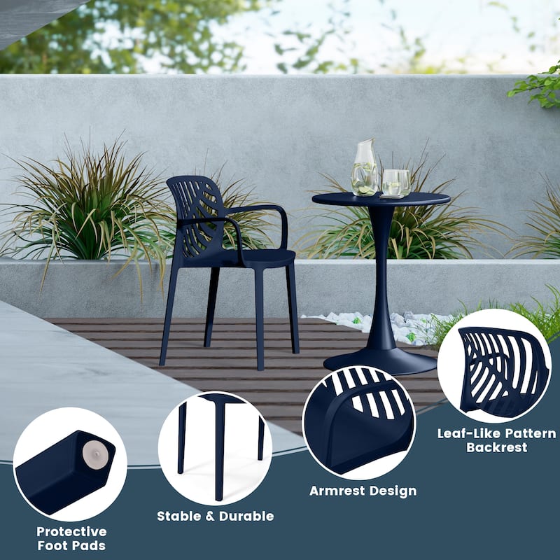 Frond and Form Outdoor Stacking Dining Armchair (Set of 2)
