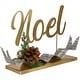 preview thumbnail 4 of 4, 11" Pine and Pine Cone "NOEL" Tabletop Christmas Decor
