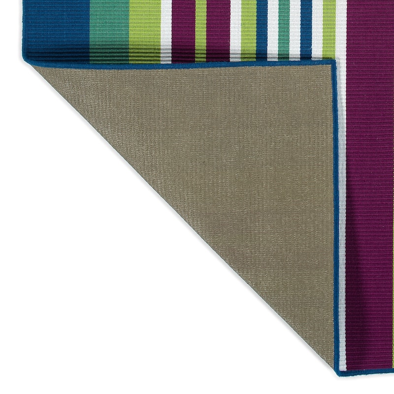Voavah Plum Hand-Made Flatweave Indoor/Outdoor Area Rug