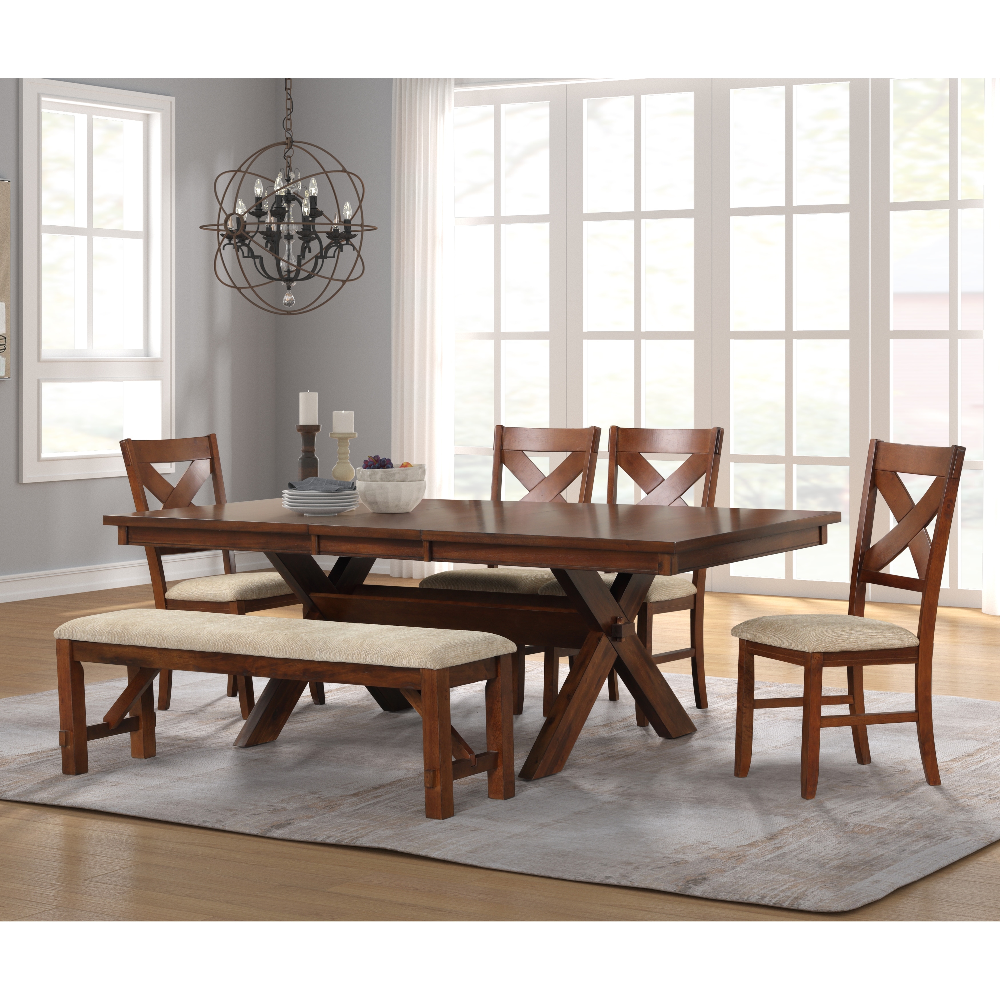 Extendable dining table seats 6 deals